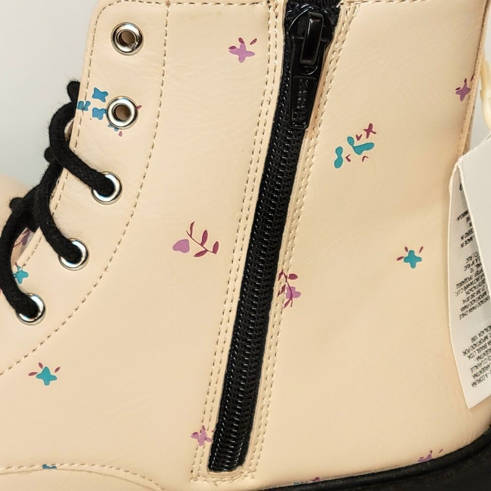 NWT Zara's Girl's Size 3.5 Floral Ankle Boots - Picture 3 of 12